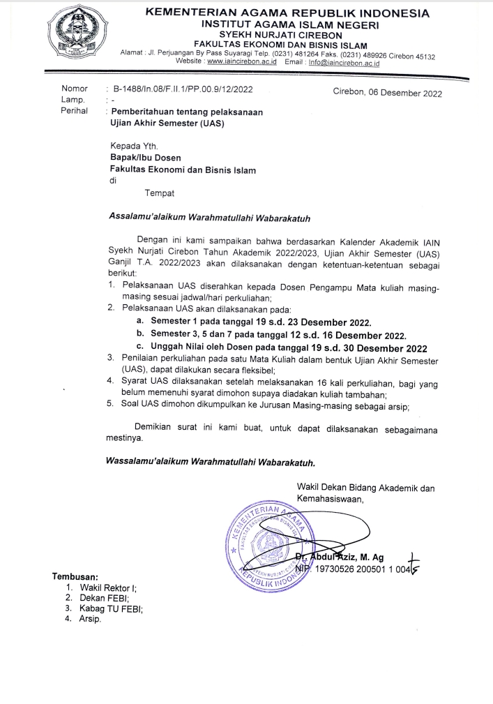 Jadwal UAS