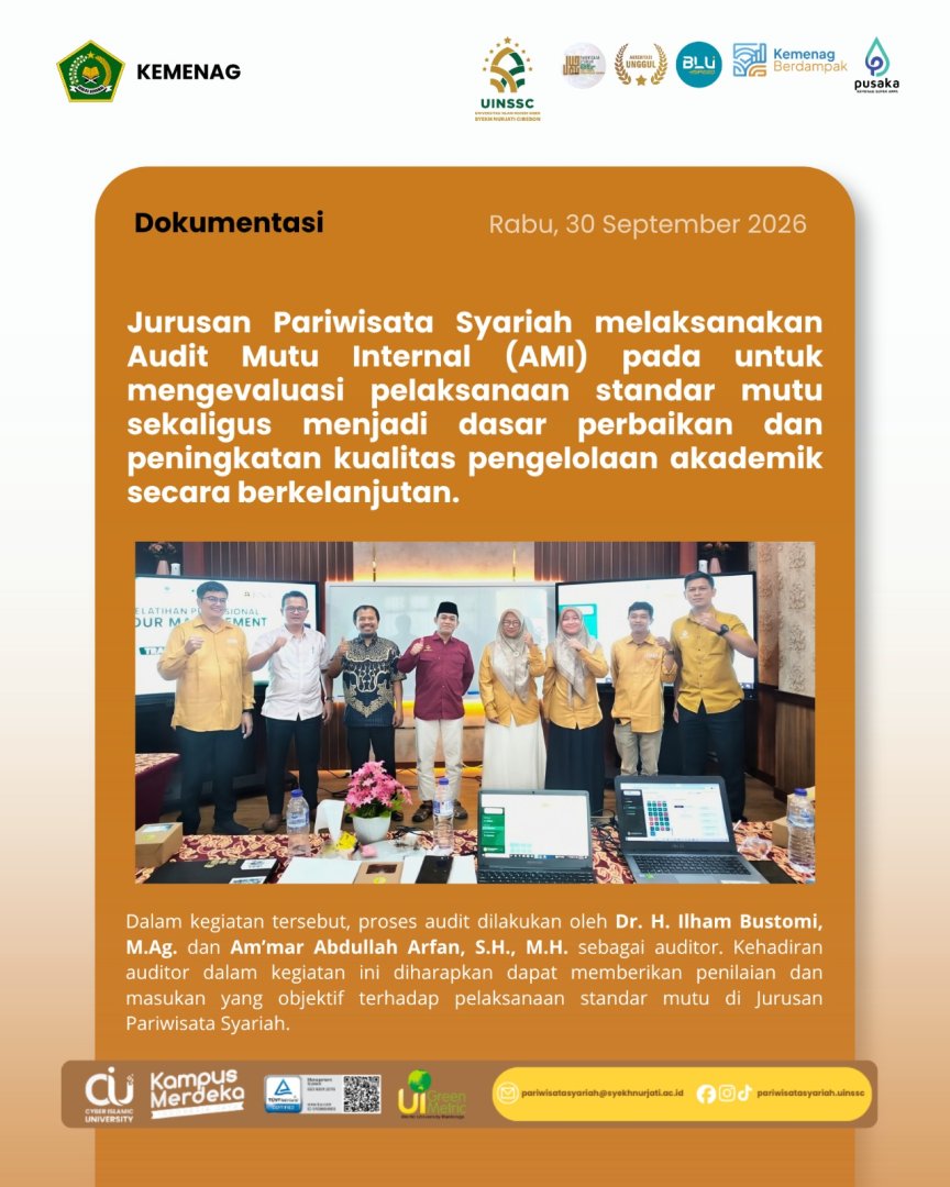 Jurusan Pariwisata Syariah Laksanakan Audit Mutu Internal untuk Penguatan Budaya Mutu Akademik